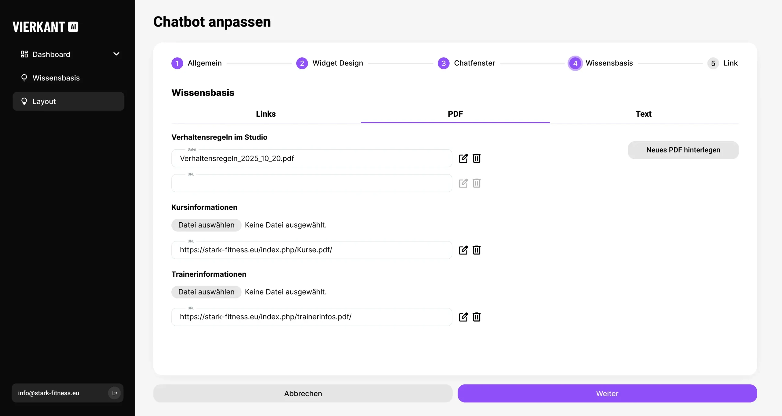 Chatbot - Wissensbasis - PDF